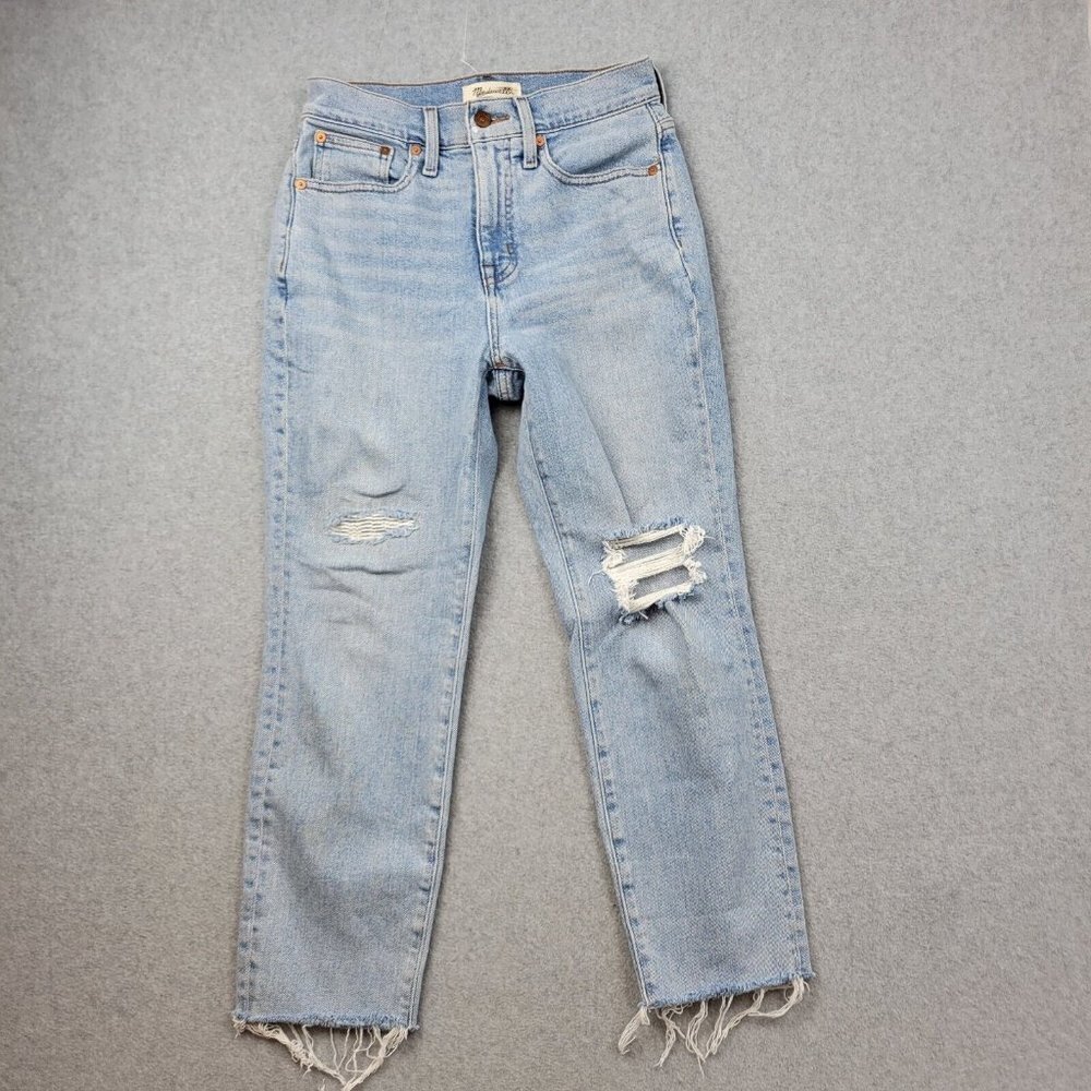 Madewell The Perfect‎ Vintage Jean Womens Size 25 Disressed Crop Frayed